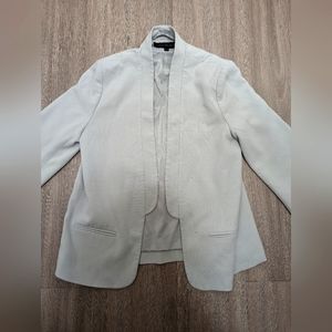 French Connection Matching Light Grey Crepe Pencil Dress and Jacket US 8